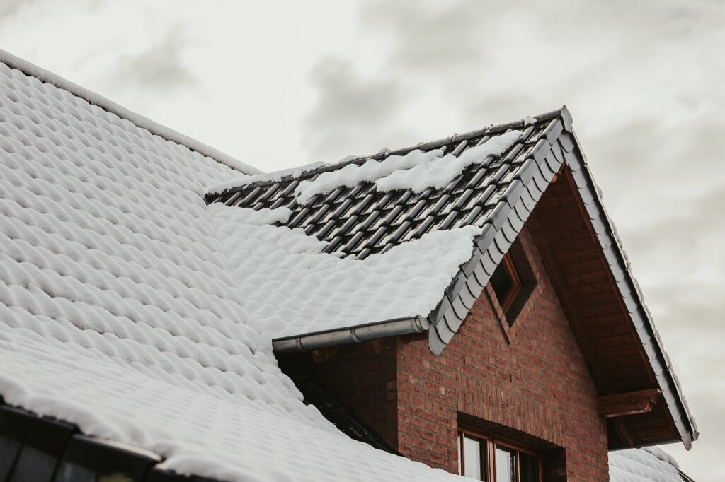 snow on the roof